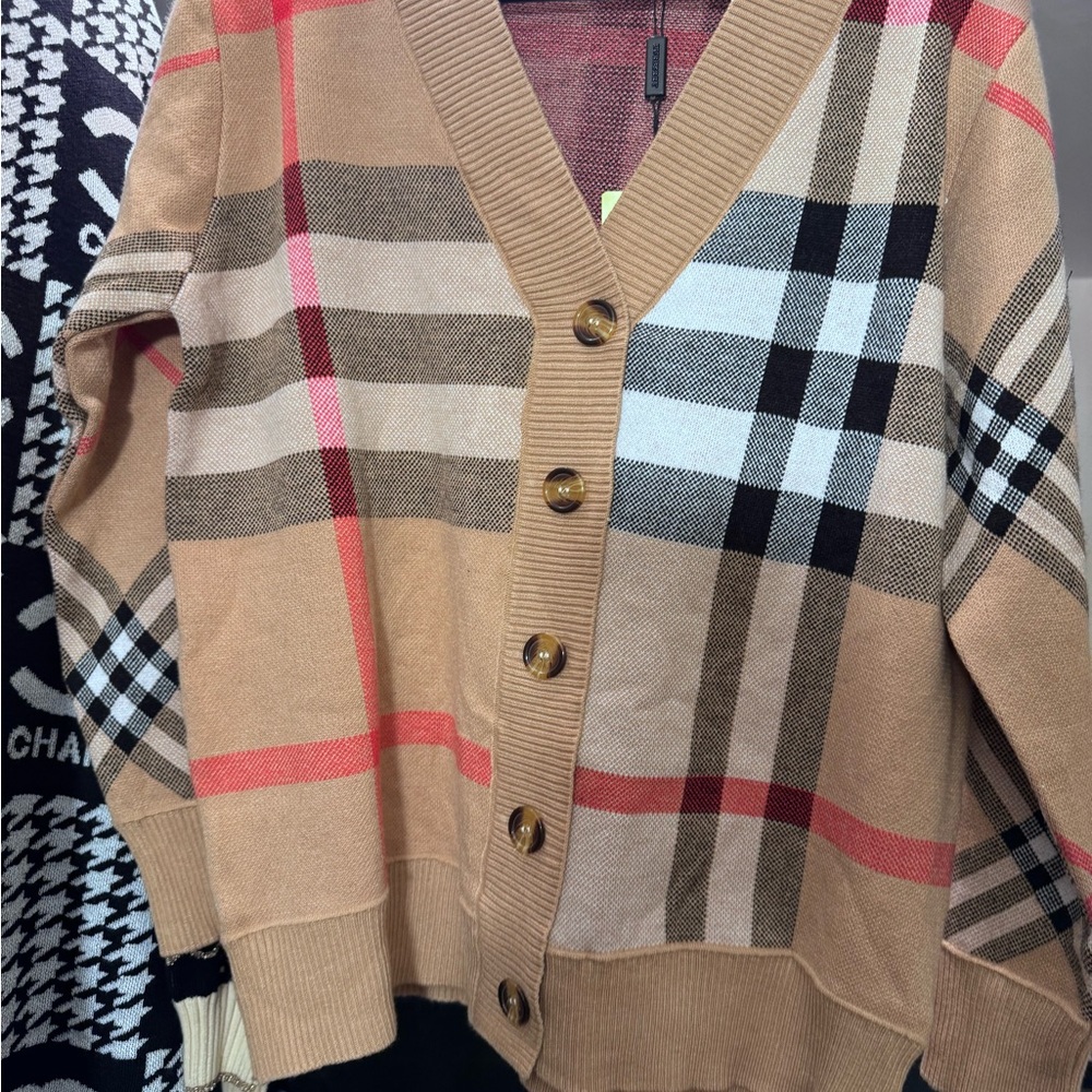 Sold Multicolor Checkered Cardigan - Picture 2 of 3